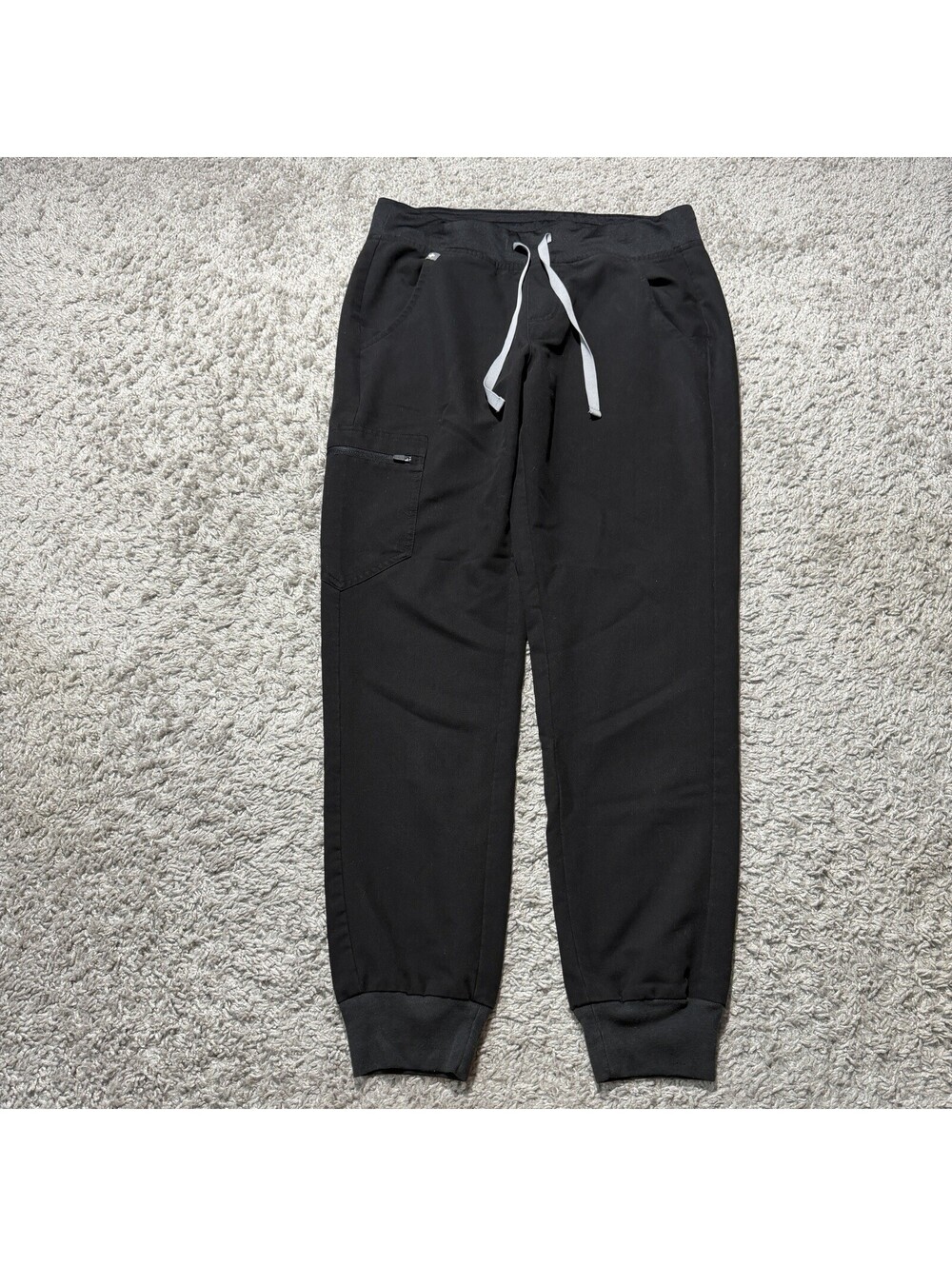 FIGS High-Waisted Zamora Jogger Scrub Pants Women's Size Small Black